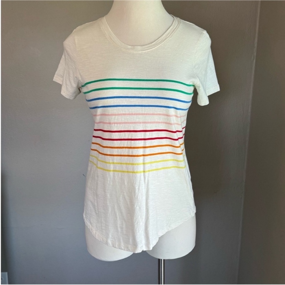 Style & Co Cream and Multi-Colored Striped Tee - Picture 2 of 8